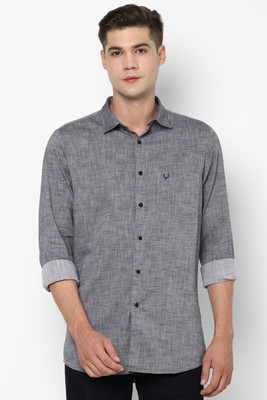 Allen Solly Men Solid Casual Grey Shirt