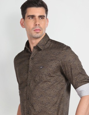 Arrow Sport Men Printed Casual Brown, Blue Shirt