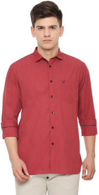 Allen Solly Men Self Design Casual Red Shirt