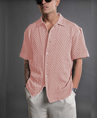 Hityyani Men Solid Formal White Shirt