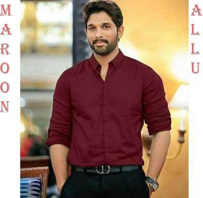 Havp K Square Enterprise Men Solid Casual Maroon Shirt