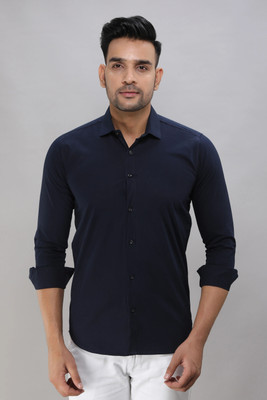Lee Cross Men Solid Casual Blue Shirt