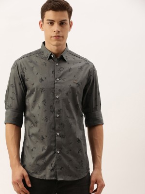 The Indian Garage Co. Men Printed Casual Dark Green Shirt