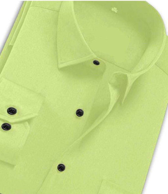 Jumii Enterprise Men Solid Casual Light Green Shirt