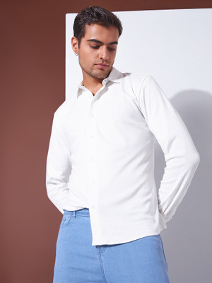 Markle Moro Men Solid Casual White Shirt