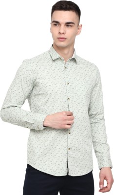 V-MART Men Printed Casual Light Green Shirt