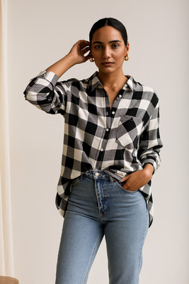 RIVERWEAR Women Checkered Casual Multicolor Shirt