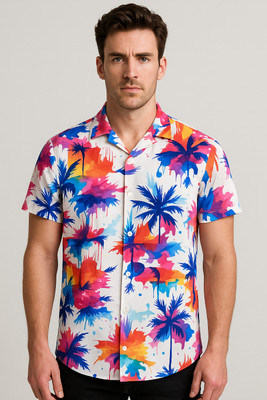 Zeeyneex Men Floral Print Casual Multicolor Shirt