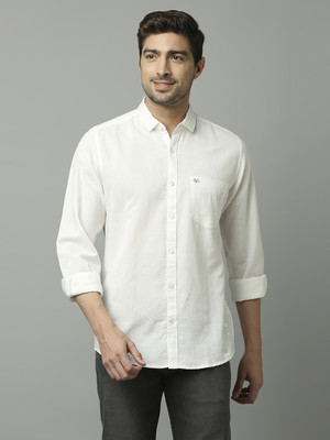 THOMAS SCOTT Men Solid Casual White Shirt
