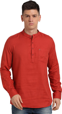 TURTLE Men Solid Casual Red Shirt