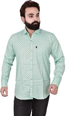 Arthz Fashion Trend Men Checkered, Printed Casual Light Green Shirt