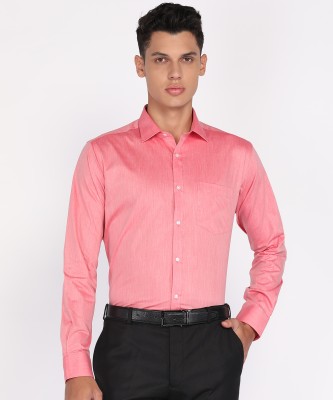 PARK AVENUE Men Solid Formal Red Shirt