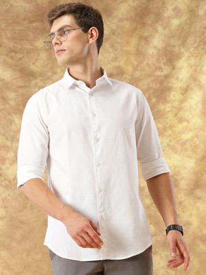 INVICTUS Men Solid Casual White Shirt