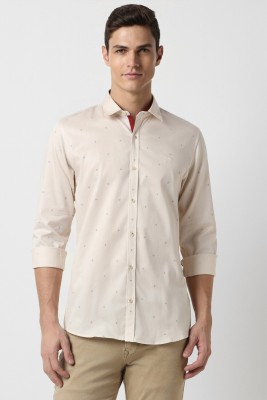 PETER ENGLAND Men Solid Casual Beige Shirt