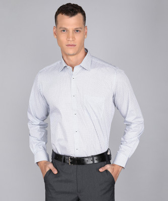 VAN HEUSEN Men Printed Formal Grey Shirt