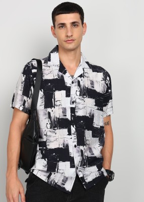 KILLER Men Printed Casual Black Shirt