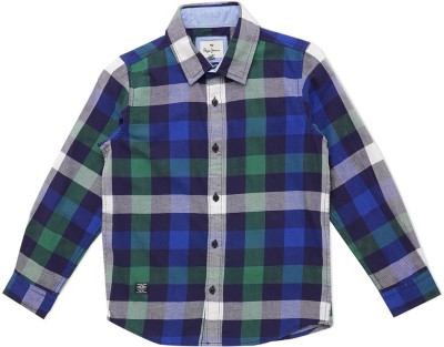 Pepe Jeans Boys Checkered Casual Blue Shirt