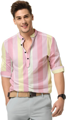 ISUEL FAB Men Striped Casual Multicolor Shirt