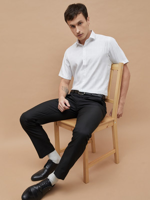 CODE by Lifestyle Men Solid Casual White Shirt