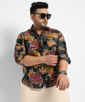 Instafab Plus Men Printed Casual Multicolor Shirt