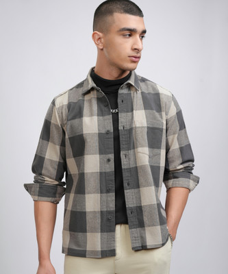 HIGHLANDER Men Checkered Casual Multicolor Shirt