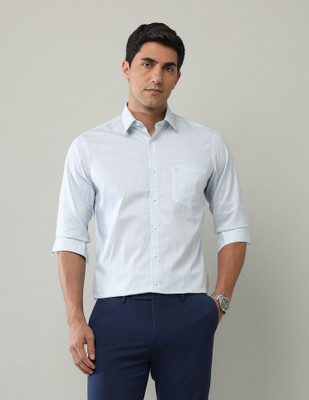 ARROW Men Printed Formal Blue Shirt