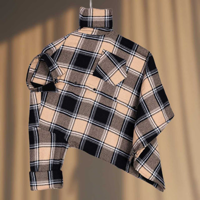 Typetron Fashion Men Checkered Casual Cream Shirt