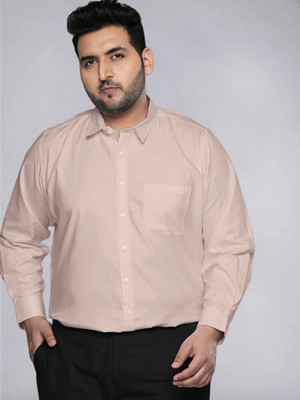 METRONAUT PLUS Men Solid Formal Beige Shirt