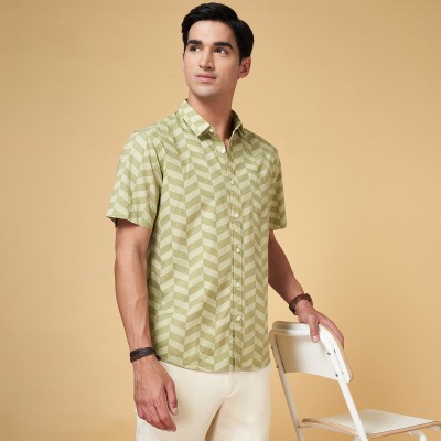 Byford by Pantaloons Men Checkered Casual Green Shirt