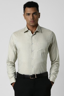 VAN HEUSEN Men Checkered Casual Yellow Shirt