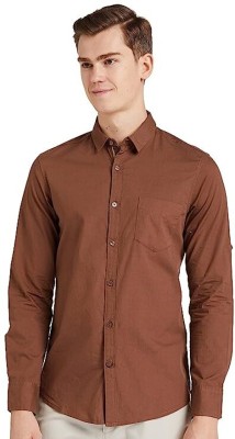 OYO Men Solid Casual Brown Shirt