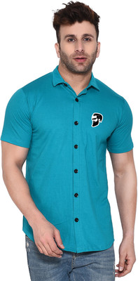 tfurnish Men Printed Casual Light Green Shirt