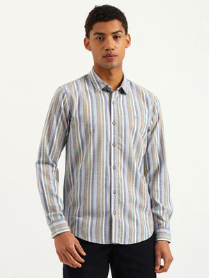 United Colors of Benetton Men Striped Casual Multicolor Shirt