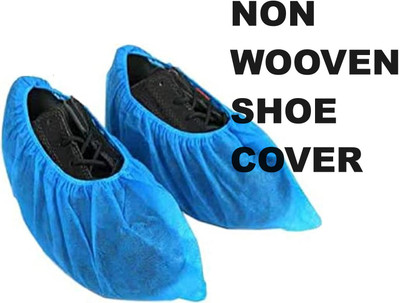 3P Blue Non-woven Shoe Cover for Surgical,Restaurants & Home Use Microfibre Blue Flat Shoe Cover, Toes Shoe Cover(Free Size Pack of 100)