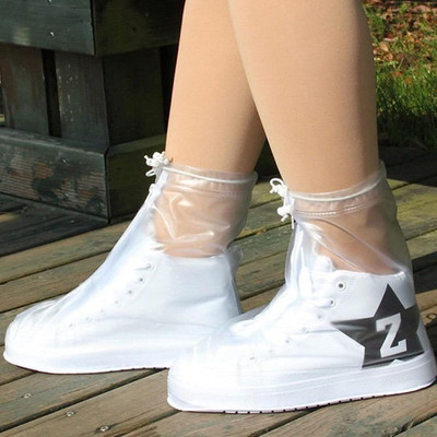 Kelexx Rain Boot Waterproof Shoes Covers, Plastic Transparent Boots Shoe Cover, Flat Shoe Cover(XL Pack of 1)