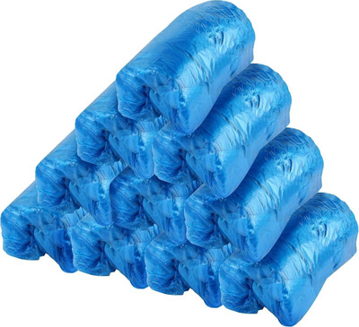 SOLACE HYGIENE Non-woven Fabric Disposable Shoes Covers Dustproof Anti-slip Shoe Covers PP (Polypropylene) Blue Boots Shoe Cover(Free Size Pack of 100)