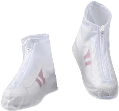 hsbtreads Covers Women Men Kids Outdoor Foldable shoe cover size-L Silicone White Boots Shoe Cover(L Pack of 1)