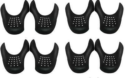 YUJASV Anti Wrinkle Shoes Flod Protectors Shoes Protector From Wrinkle for Male Size PU Toe Regular, Sports Shoe Insole(black)