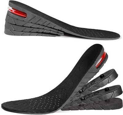 Sergio Height Increase Insoles, 4-Layer Heel Orthotic Insoles Adjustable Comfortable Ankle Support(Black)