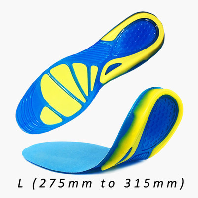 AlexVyan Men Gel Silicone Insole (upto 31 CM - adjustable-IND7 to IND10) Shoe Insole
