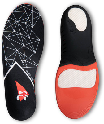 Wonder Care Ergonomic Shoe Insoles for Men & Women – Anti-Fatigue & Foot Support Pads Form, Gel Full Length Sports, Orthotic Shoe Insole(Red, Black)