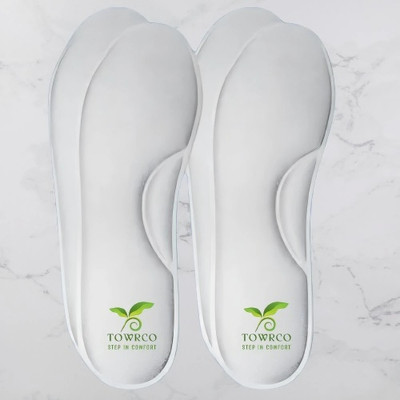 TOWRCO Memory Foam Shoe Insoles | Comfortable Heel & Arch Support Form Arch Regular Shoe Insole(L.Grey)