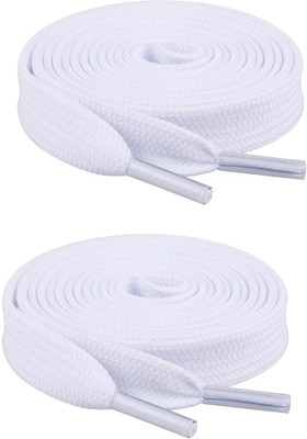 XERUS Flat Shoe Lace White 120CM Shoe Lace(White Set of 2)