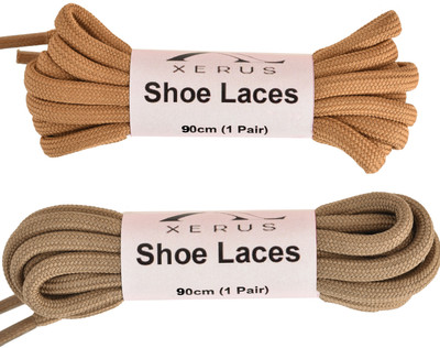 XERUS Shoe Lace Round Camel Tan Khaki For Boot Sport Hiking Shoes Shoe Lace(Tan, Khaki Set of 2)