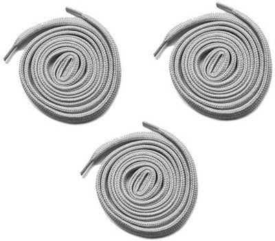 Vinylzone 3 Pair Light Grey INDIA Round Hiking Shoelace 120cm trekking Shoe Lace Shoe Lace(Athletic Running Sneakers Shoes Boot Laces Hiking Trekking Shoe Laces Set of 3)
