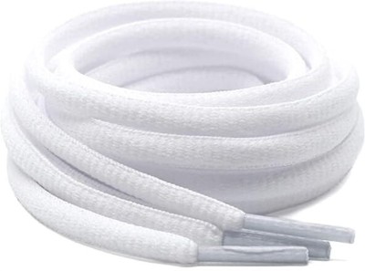 zeepzone Shoe laces Wide for Athletic Running Sneakers ( White Owal set of 2) Shoe Lace(White Set of 2)