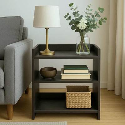 Aviditam Engineered Wood Bedside Table Engineered Wood Bedside Table(Finish Color - Black ( Wenge), DIY(Do-It-Yourself))