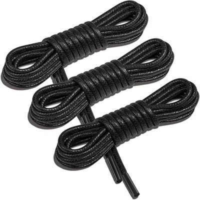 XERUS shoe lace Formal Round Black 90cm 3pair formal lether shoe Shoe Lace(Black Set of 3)