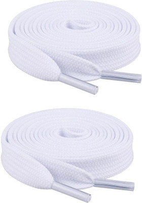 house of common Flat Shoe Lace White 120CM Shoe Lace(White Set of 2)