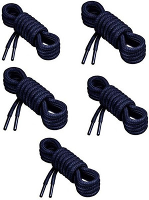 Vinylzone 5 Pair Navy Blue INDIA Round Hiking Shoelace 120cm trekking Shoe Lace Shoe Lace(Athletic Running Sneakers Shoes Boot Laces Hiking Trekking Shoe Laces Set of 5)